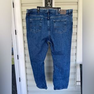 Wrangler Authentics Blue Denim Jeans  Mens Size 47x30-measured 100% Cotton